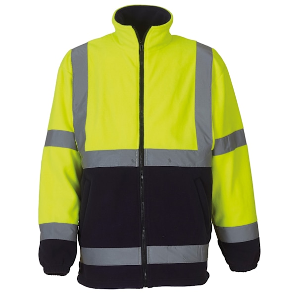 Yoko Hi Vis tung fleecejacka för män, gul/marinblå, storlek M Yellow/ Navy M