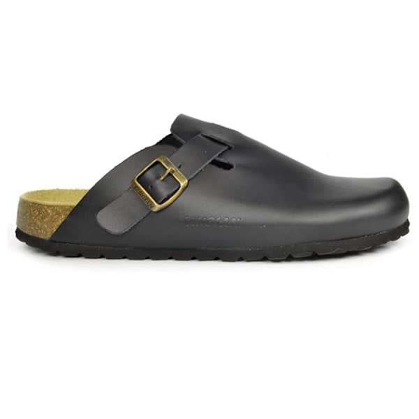 Sanosan Mens Berlin Nappa Lädersandaler 12 UK Svart Black 12 UK