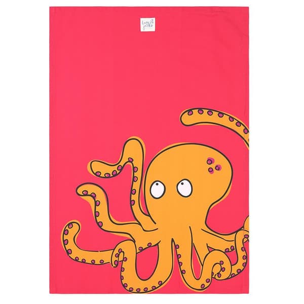 Lazy Jacks Bläckfisk Diskhandduk (2-pack) One Size Röd Red One Size