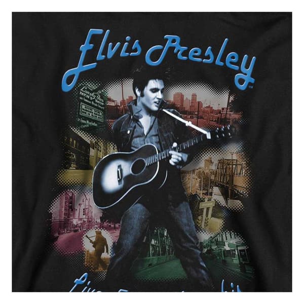 Elvis Presley Barn/Kids Memphis Pull Over Hoodie 5-6 år Black 5-6 Years