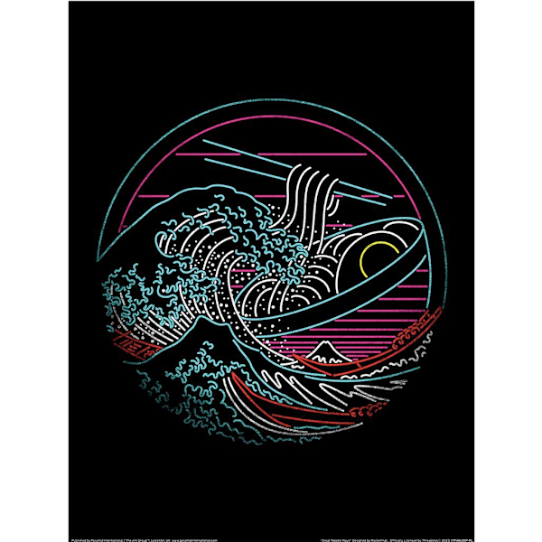 Raket Man Noodle Wave Pappersutskrift 40cm x 30cm Flerfärgad Multicoloured 40cm x 30cm