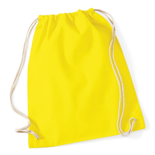 Westford Mill Cotton Gymsac Bag - 12 liter One Size Gul Yellow One Size