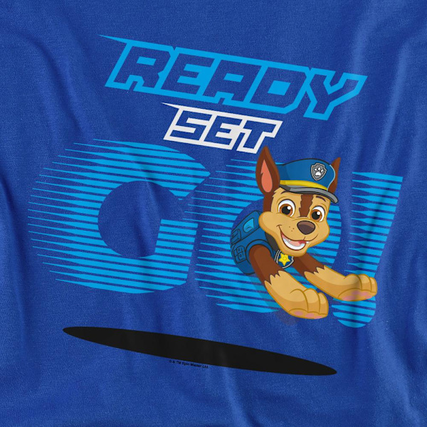 Paw Patrol Unisex Vuxen Ready Set Go! Chase T-Shirt M Royalblå Royal Blue M