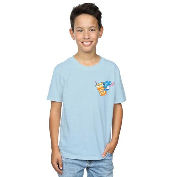 Disney Boys Lilo And Stitch Drink T-Shirt 7-8 År Baby Blue Baby Blue 7-8 Years