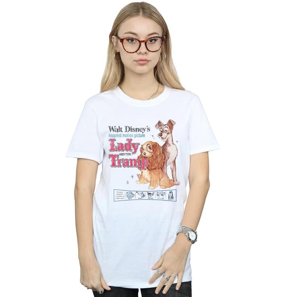 Disney Dam Lady Och Lufsen Distressed Klassisk Affisch White M