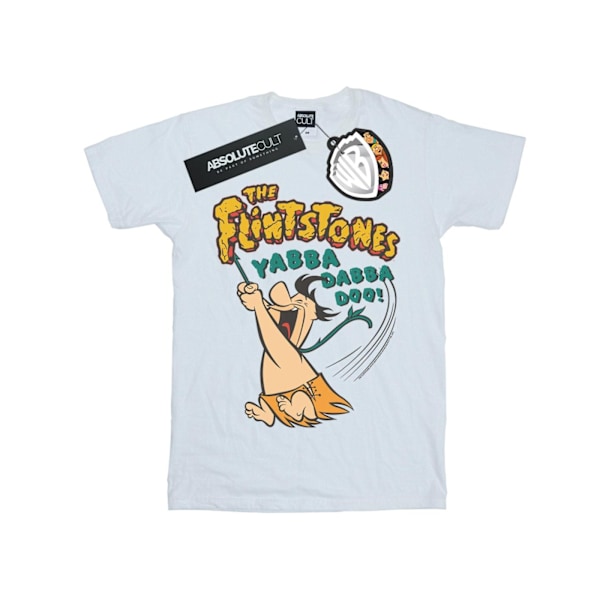 The Flintstones Dam/Kvinnor Fred Yabba Dabba Doo Bomull Pojkvän White L