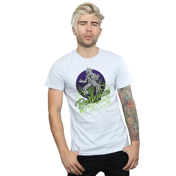 Beetlejuice Herr Faded Pose T-Shirt S Sports Grey Sports Grey S