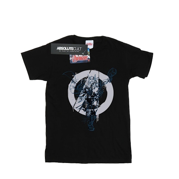 Marvel Boys Thor Circle T-Shirt 12-13 år Svart Black 12-13 Years