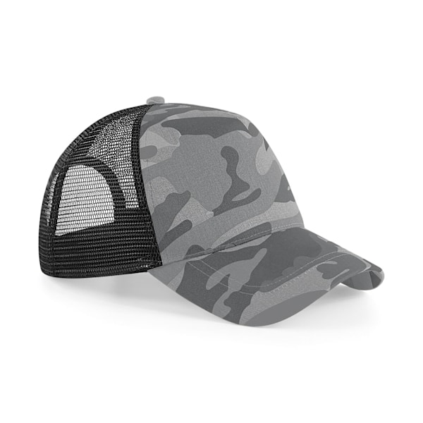 Beechfield Retro Camouflage Snapback Trucker Cap (2-pack) On Arctic Camo One Size