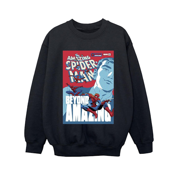 Marvel Boys Spider-Man Beyond Amazing Cover Sweatshirt 7-8 år Black 7-8 Years