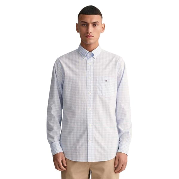 Gant Herrskjorta Gingham Regular L Blå Blue L
