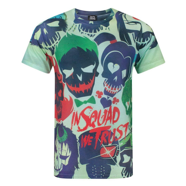 Suicide Squad Mens In Squad We Trust Sublimated T-Shirt L Multi Multicoloured L