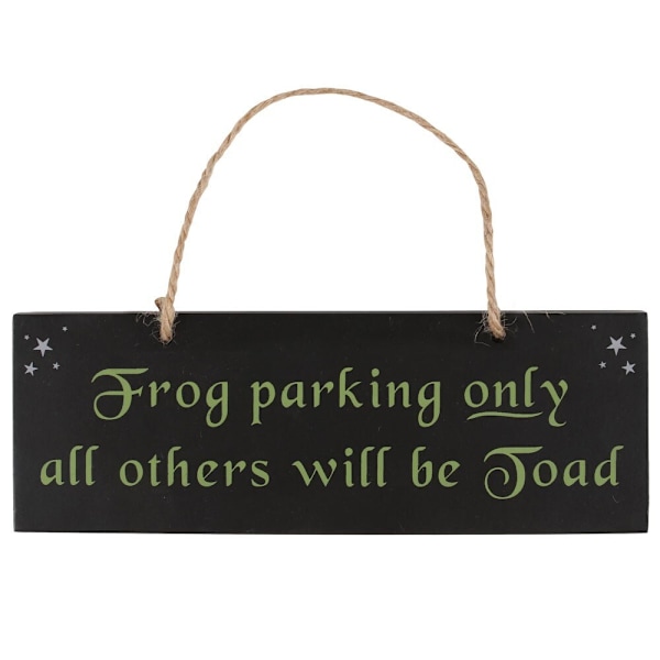 Något Annorlunda Groda Parkering Hängande Skylt (Paket med 12) En Black/Green One Size