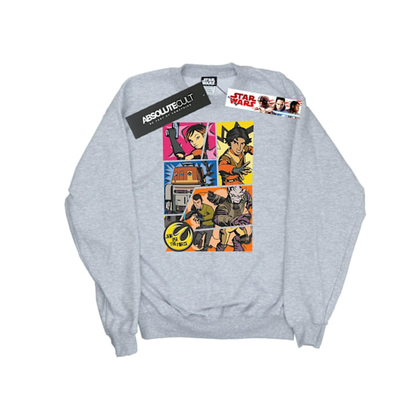 Star Wars Boys Rebels Comic Strip Sweatshirt 12-13 år Sport Sports Grey 12-13 Years