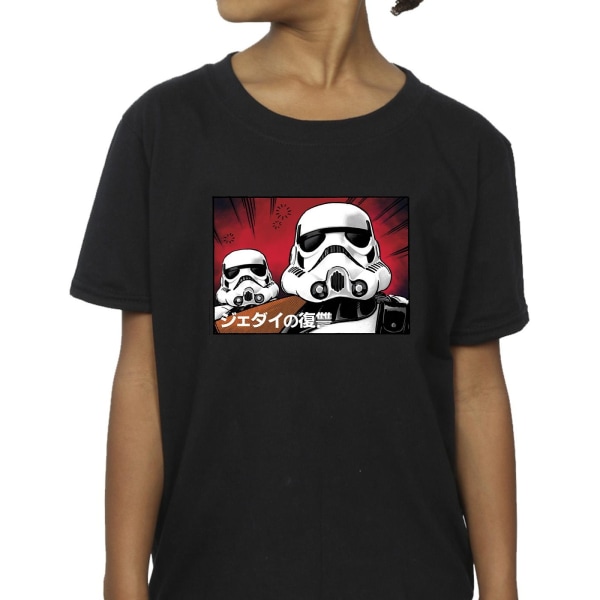 Star Wars Girls Stormtrooper T-shirt i japansk bomull 12-13 år Black 12-13 Years