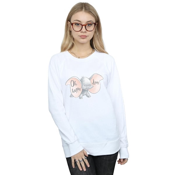 Disney Womens/Ladies Dumbo Happy Day Sweatshirt XXL Vit White XXL