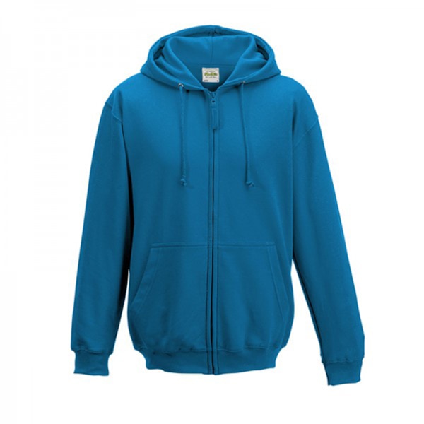 Awdis Plain Mens Hooded Full Zip Hoodie / Zoodie M Sapphire Blu Sapphire Blue M