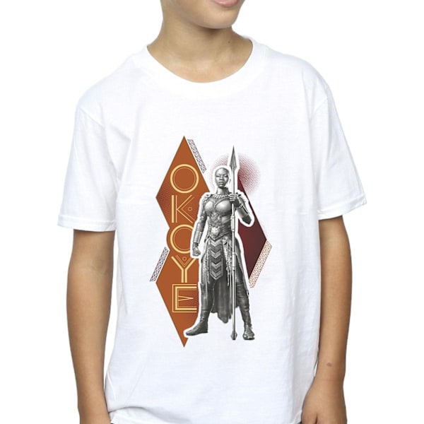 Marvel Boys Wakanda Forever Okoye Stance T-Shirt 12-13 år Vit White 12-13 Years