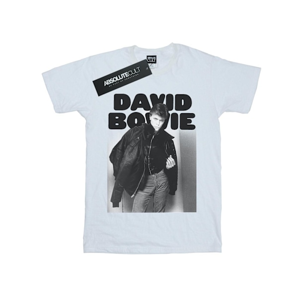 David Bowie Damjacka Foto Bomull Boyfriend T-shirt för kvinnor White M