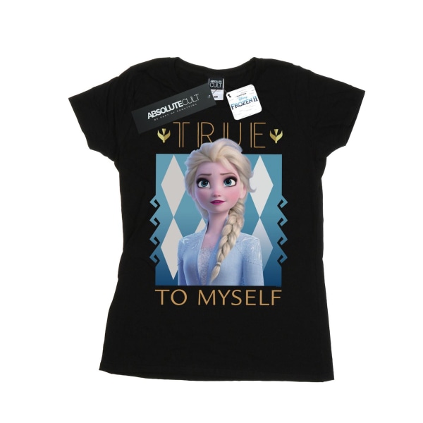Disney Dam/Dam Frozen 2 Elsa True To Myself Cotton T-Shir Black S