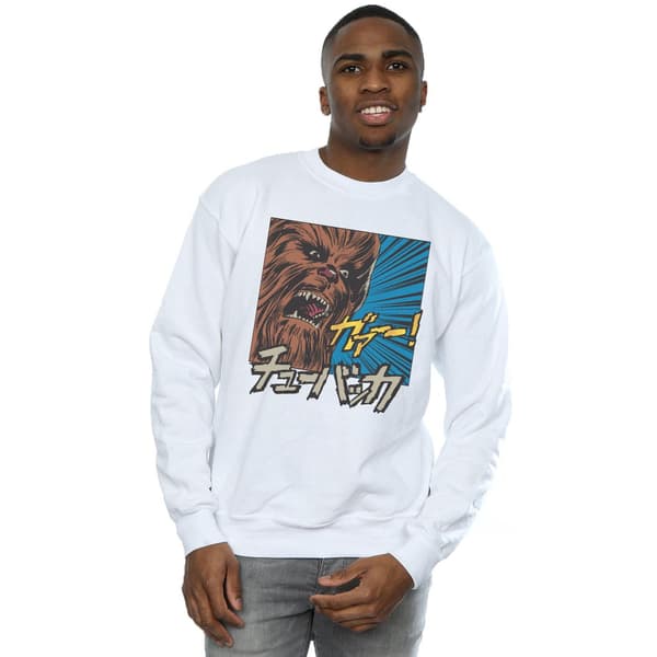 Star Wars Chewbacca Roar Pop Art Sweatshirt för män, vit, M White M