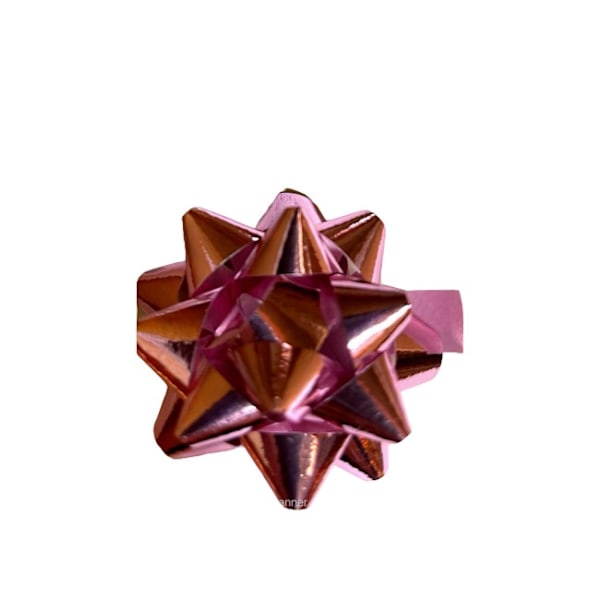 Metallisk rosett i storlek Hot Pink Hot Pink One Size
