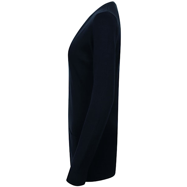 Henbury Dam/Kvinnors V-Hals Knapp Fin Stickad Cardigan 2XS Marinblå Navy 2XS