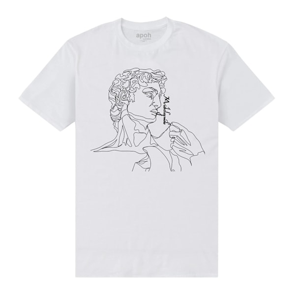 Apoh Unisex Michelangelo Lines T-shirt L Vit White L