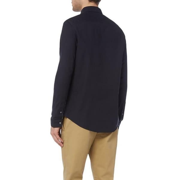 Original Penguin Herr Sticker Pete EcoVero Långärmad Skjorta S Dark Sapphire S