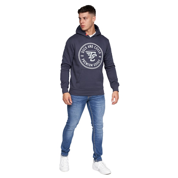Duck And Cover Herr Addax Hoodie S Marinblå Navy S