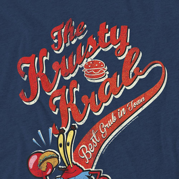 SvampBob Fyrkant Unisex Vuxen The Krusty Krab T-Shirt S Na Navy S