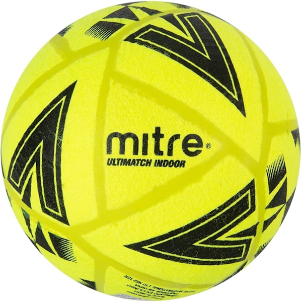 Mitre Ultimatch Indoor Football 4 Gul/Svart/Grå Yellow/Black/Grey 4
