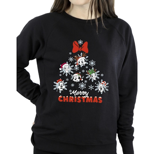 Disney Dam/Damer Mickey Mouse Och Vänner Julgran Sweatshirt L Svart Black L