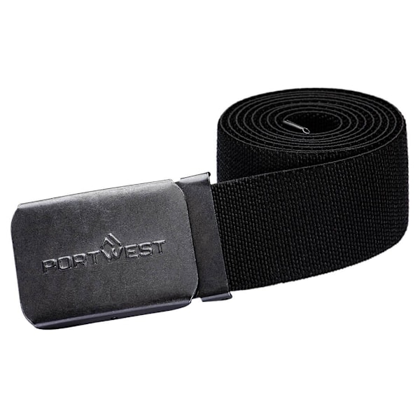 Portwest Unisex Elastisk Midjebälte En Storlek Svart Black One Size