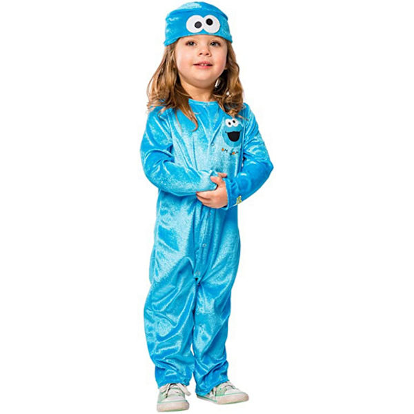 Sesame Street Barnens/Barn Cookie Monster Kostym 6-12 Månader Blue 6-12 Months
