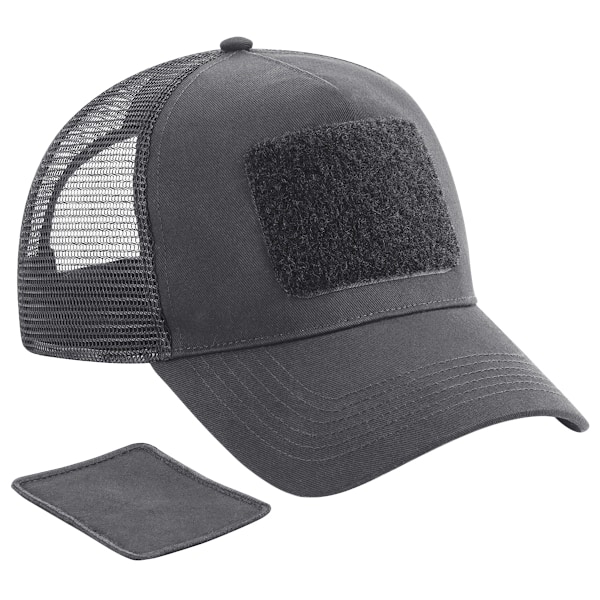Beechfield Unisex Vuxen Patch Snapback Cap En Storlek Grafit Grå Graphite Grey One Size