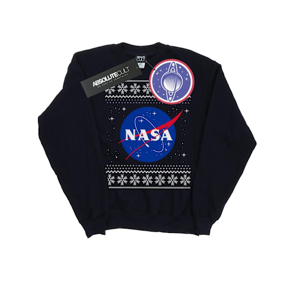 NASA Dam/Damer Classic Fair Isle Sweatshirt XXL Marinblå Navy Blue XXL