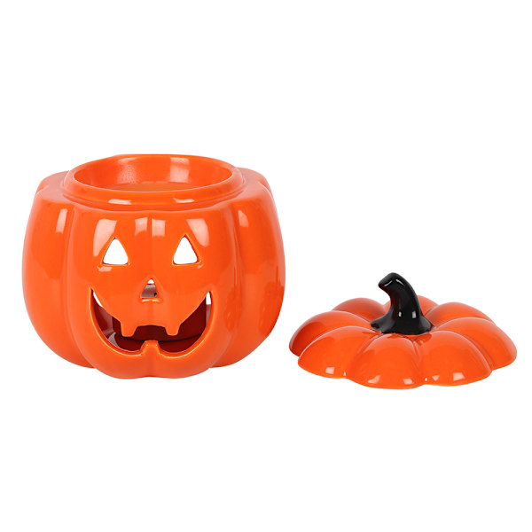 Something Different Jack-O Keramisk Lykta Oljebrännare En Storlek Orange One Size