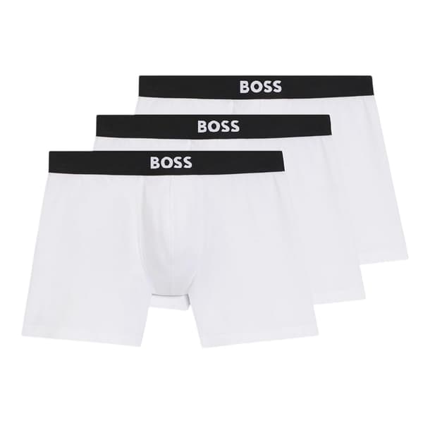 Boss Boxertrosor i polybomull för män (3-pack) S Vit White S