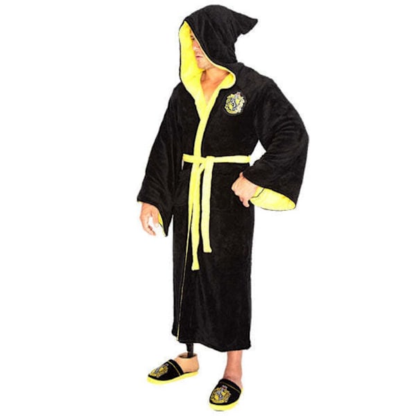 Harry Potter Hufflepuff Robe för män, One Size, Svart/Gul Black/Yellow One Size