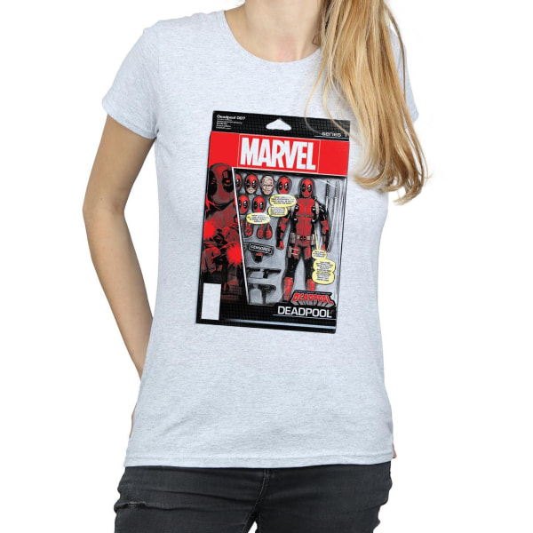 Marvel Dam/Kvinnor Deadpool Actionfigur Bomull T-shirt M Sp Sports Grey M