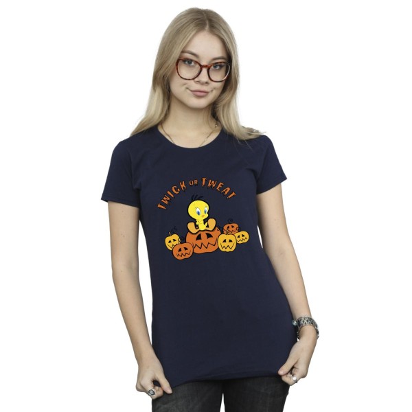 Looney Tunes Dam/Dam Twick Eller Tweat T-shirt i bomull S Marinblå Navy Blue S