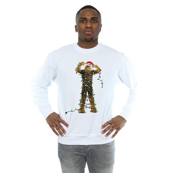 Star Wars Chewbacca Julbelysning Sweatshirt L Vit White L