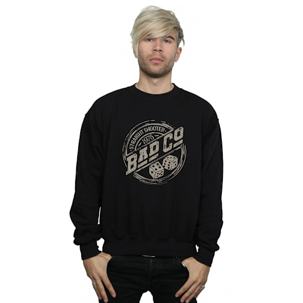 Bad Company Mens Straight Shooter Sweatshirt S Svart Black S
