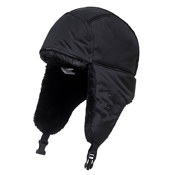 Portwest Vinter Trapper Hat En Storlek Svart Black One Size