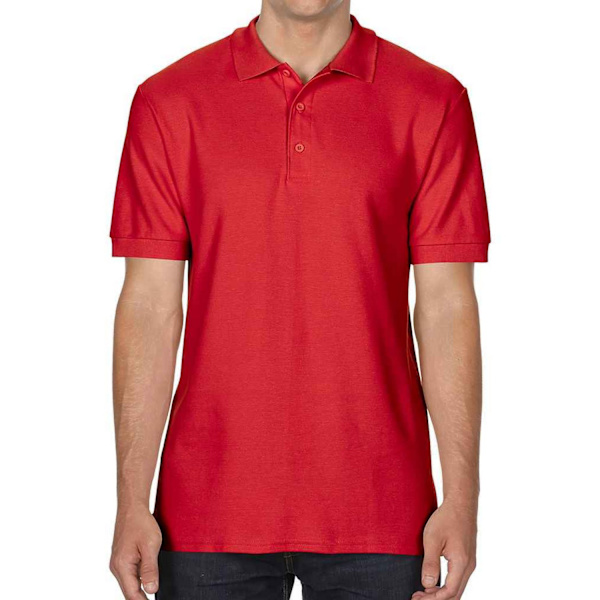 Gildan Herr Dubbel Piqué Poloskjorta 3XL Röd Red 3XL