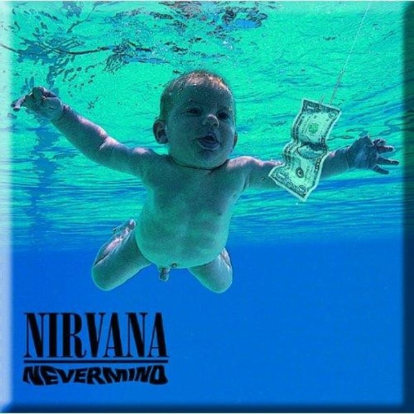 Nirvana Never Mind Kylskåpsmagnet En one size Blå Blue One Size