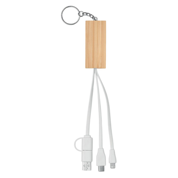 MidOcean Clauerc Bambu Nyckelring Ställ En Storlek Trä Wood One Size