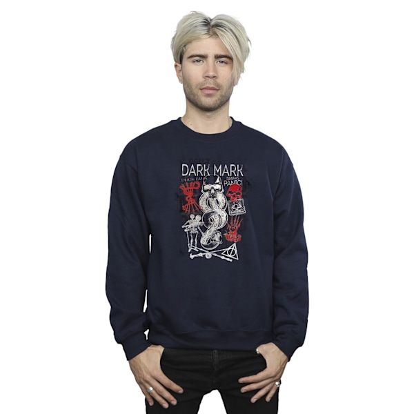 Harry Potter Herr Mörkrets Märke Sweatshirt 5XL Marinblå Navy Blue 5XL