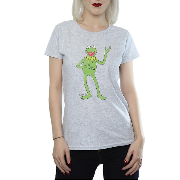 The Muppets Dam/Damer Classic Kermit Heather T-Shirt S Värme Heather Grey S